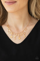 Stellar Stardom - Gold Star Necklace Paparazzi Accessories