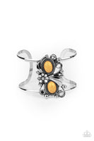 Mojave Flower Girl - Yellow Stone Cuff Bracelet Paparrazi Accessories