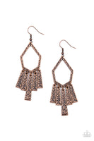 Museum Find - Copper Fringe Earrings Paparrazi Accessories