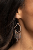 Museum Find - Copper Fringe Earrings Paparrazi Accessories