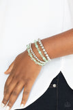 Delightfully Disco - Green Mint Bracelet Paparrazi Accessories