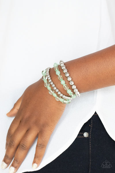 Delightfully Disco - Green Mint Bracelet Paparrazi Accessories