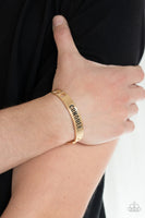 Conquer Your Fears Gold Chain Cuff Bracelet Paparazzi Accessories