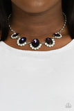 The Queen Demands It - Purple Bling Necklace Paparazzi Accessories
