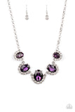 The Queen Demands It - Purple Bling Necklace Paparazzi Accessories