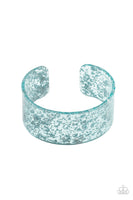 Snap, Crackle, Pop! - Blue Cuff Bracelet Paparrazi Accessories