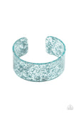 Snap, Crackle, Pop! - Blue Cuff Bracelet Paparrazi Accessories