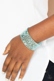 Snap, Crackle, Pop! - Blue Cuff Bracelet Paparrazi Accessories