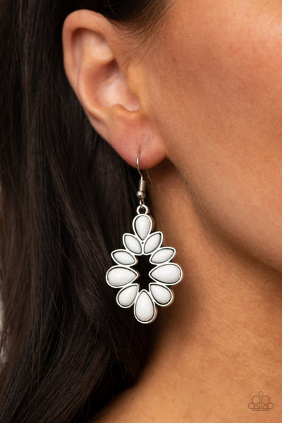 Burst Into TEARDROPS - White Earrings Paparrazi Accessories