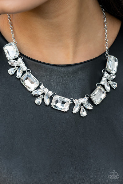 Long Live Sparkle - White Bling Necklace Paparrazi Accessories