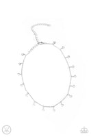 Paparazzi CHARISMATICALLY CUPID SILVER HEART CHOKER NECKLACE