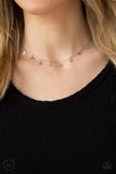 Paparazzi CHARISMATICALLY CUPID SILVER HEART CHOKER NECKLACE
