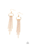 Tapered Twinkle - Gold Bling Earrings Paparrazi Accessories