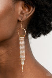 Tapered Twinkle - Gold Bling Earrings Paparrazi Accessories