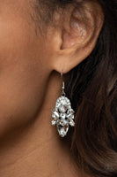 Stunning Starlet - White Bling Earrings Paparrazi Accessories