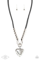 Forbidden Love Black Heart LOTP Necklace Paparrazi Accessories