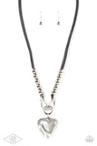 Forbidden Love Black Heart LOTP Necklace Paparrazi Accessories