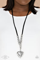 Forbidden Love Black Heart LOTP Necklace Paparrazi Accessories
