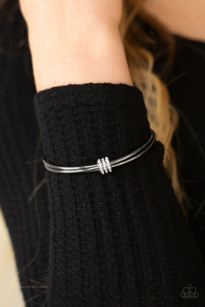 Roll Out The Rhinestones - Black Bracelet Paparazzi Accessories
