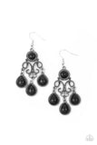 Canyon Chandelier - Black Earrings Paparrazi Accessories