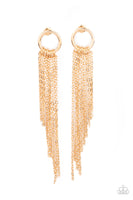 Divinely Dipping - Gold Chain Earrings Paparazzi Accessories