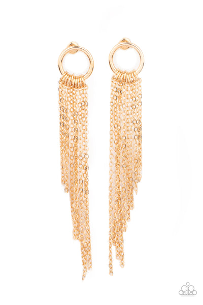 Divinely Dipping - Gold Chain Earrings Paparazzi Accessories