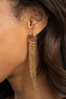 Divinely Dipping - Gold Chain Earrings Paparazzi Accessories