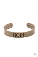 Hope Makes The World Go Round - Brass Bracelet Paparazzi Accessories