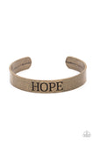 Hope Makes The World Go Round - Brass Bracelet Paparazzi Accessories