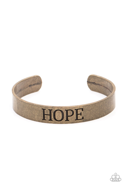 Hope Makes The World Go Round - Brass Bracelet Paparazzi Accessories