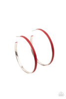 Fearless Flavor - Red Hoop Earrings Paparazzi Accessories