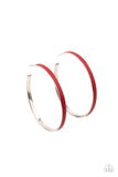 Fearless Flavor - Red Hoop Earrings Paparazzi Accessories