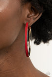 Fearless Flavor - Red Hoop Earrings Paparazzi Accessories