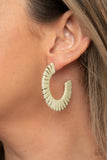 A Chance of RAINBOWS - Green Hoop Earrings Paparazzi Accessories
