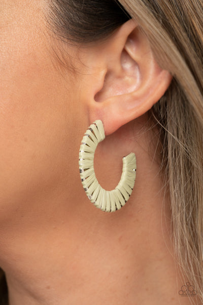 A Chance of RAINBOWS - Green Hoop Earrings Paparazzi Accessories