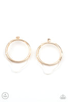 Clear The Way! - Gold Hoop Earrings Paparrazi Accessories