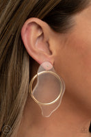 Clear The Way! - Gold Hoop Earrings Paparrazi Accessories
