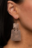 Tagging Along - Copper Earrings Paparazzi Accessories