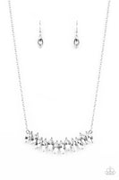 Icy Intensity - White Bling Necklace Paparazzi Accessories