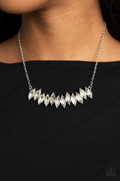 Icy Intensity - White Bling Necklace Paparazzi Accessories