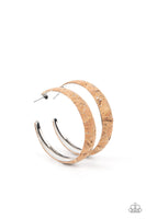 A CORK In The Road Silver Hoop Earrings Paparazzi Accessories