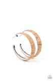 A CORK In The Road Silver Hoop Earrings Paparazzi Accessories