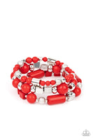 Perfectly Prismatic - Red Bracelets Paparrazi Accessories