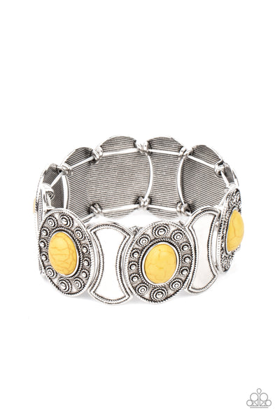 Desert Relic - Yellow Stone Bracelet Paparazzi Accessories