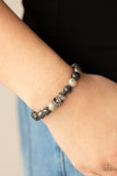 ZEN Commandments - Black Gray Lava Bracelet  Paparazzi Accessories
