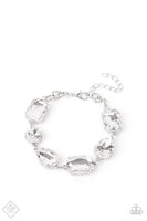 Cosmic Treasure Chest - White Bling Bracelet Paparrazi Accessories FF 3/2021