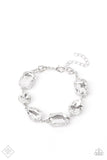 Cosmic Treasure Chest - White Bling Bracelet Paparrazi Accessories FF 3/2021