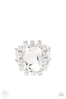 Galactic Glamour - White Bling Ring FF 3/2021 Paparrazi Accessories