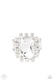 Galactic Glamour - White Bling Ring FF 3/2021 Paparrazi Accessories