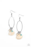 This Too SHELL Pass - Blue Earrings Paparrazi Accessories